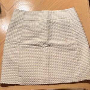 LOFT Cream Textured Pencil Skirt